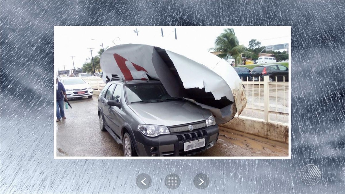 Carro é atingido por placa de supermercado em Itaparica; fotos ... - Globo.com