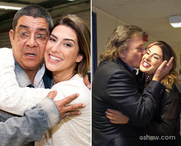 No aniversário de 31 anos, Fê Paes Leme recebe o carinho e homenagem de amigos (Foto: SuperStar / TV Globo)
