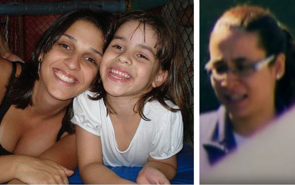 Ana Carolina Oliveira e a filha Isabella Nardoni; ao lado, Anna Carolina Jatobá, presa e condenada por assassinar a enteada em 2008 (Foto: Reprodução/Arquivo Pessoal/TV Globo)