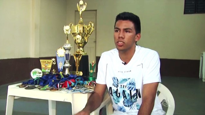 Carlos Dayan Alves, atleta do vôlei acreano (Foto: Reprodução/Rede Amazônica Acre)