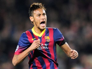 Neymar no jogo Barcelona e Manchester City (Foto: AP) Neymar no jogo Barcelona e Manchester City (Foto: AP)