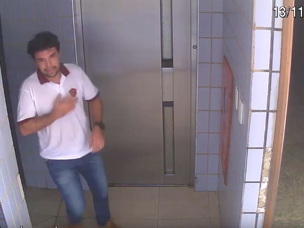 Imagens da câmera de segurança revelam Lucas Porto esteve no dia do crime de Mariana Costa (Foto: Reprodução/G1MA)