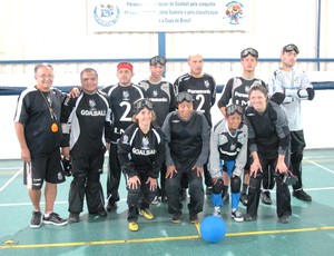 Equipe de goalball Santos / LMC (Foto: Lincoln Chaves / Globoesporte.com)