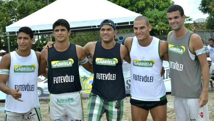 Thiago e Romário futevôlei al (Foto: Thiago Melo) Thiago e Romário futevôlei al (Foto: Thiago Melo)