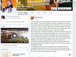 Ano Da Musica Nega Do Cabelo Duro Bell Rebate Criticas Em Rede Social Apos Musica Cabelo De