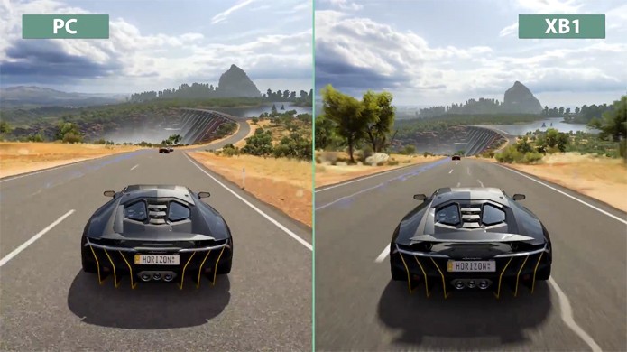 Vídeo compara gráficos de Forza Horizon 3 no Xbox One e no PC com Windows 10 (Foto: Reprodução/YouTube)