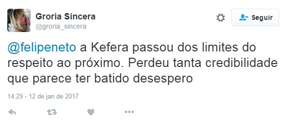Internauta critica Kéfera após vídeo polêmico (Foto: Reprodução/Twitter)
