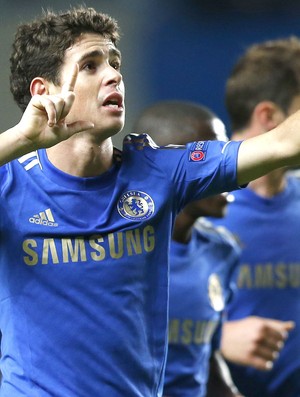Oscar, comemoração do Chelsea contra o Shakhtar  (Foto: Agência Reuters)