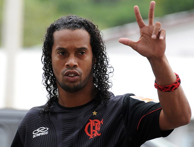 Ronaldinho treino Flamengo (Foto: Alexandre Vidal / Fla imagem)