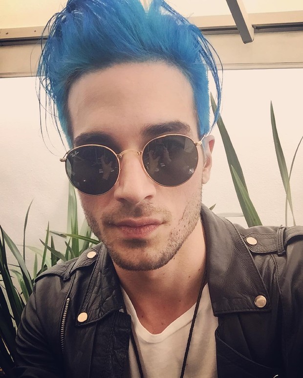 Fiuk com cabelo azul (Foto: Instagram / Reprodução)