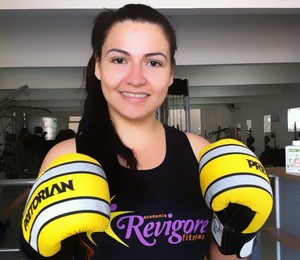 Mayra de Oliveira Santana Divinópolis Kickboxing (Foto: Mayra Santana/Arquivo Pessoal)