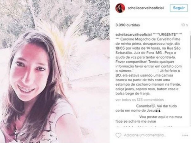 Scheila Carvalho pediu ajuda para encontrar prima (Foto: Reprodução/Instagram)