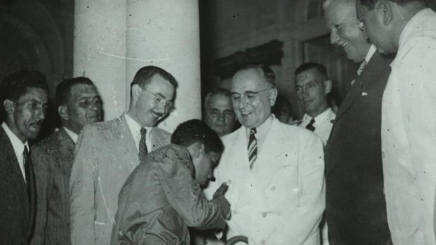 Em visita histórica, Getúlio Vargas conheceu o leprosário de Bauru em 1938  (Foto: Acervo Jaime Prado)