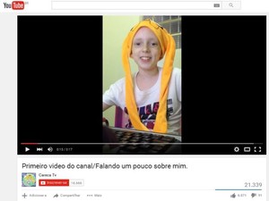 Irmã de Lorena criou um novo canal no YouTube após a invasão do hacker. (Foto: Reprodução/Youtube/Careca TV)