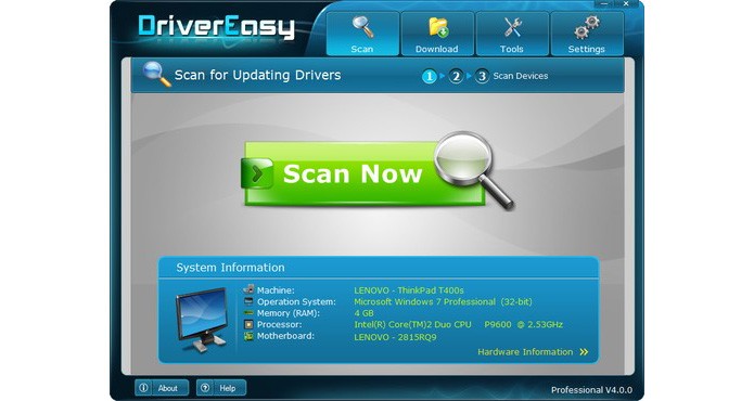 Driver Easy é simples de usar e tem versão portátil (Foto: Reprodução)