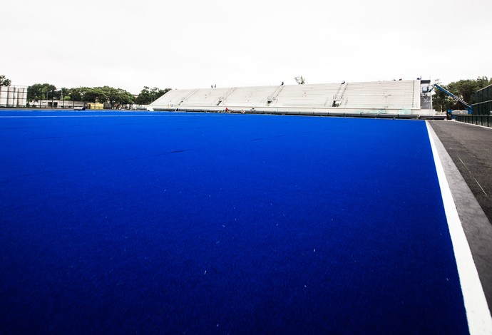 gramado azul arena hóquei sobre a grama rio 2016 (Foto: Renato Sette Camara/Prefeitura do Rio)