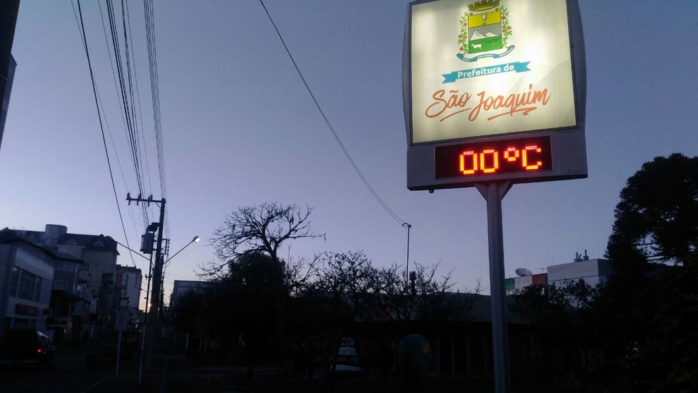 Frio é intenso na Serra de SC nesta terça-feira (Foto: Wagner Urbano/Divulgação)
