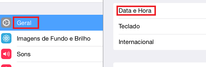 Acessando a opção que permite mudar a data e a hora no iOS (Foto: Reprodução/Edivaldo Brito)