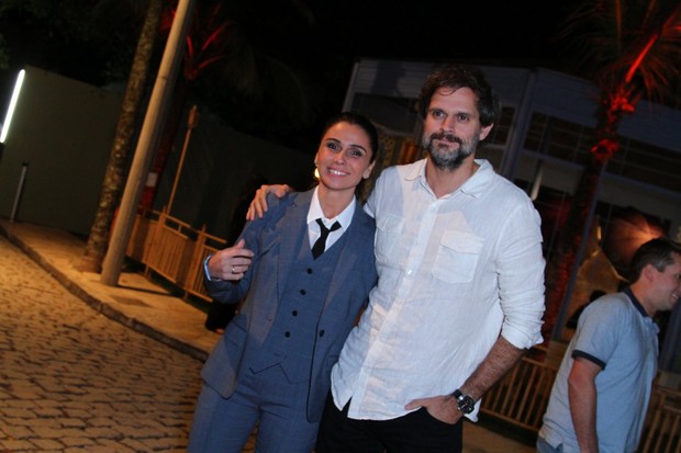 GIovanna Antonelli com o marido Leonardo Nogueira no lançamento da novela Sol Nascente (Foto: Fabio Moreno/Agnews)