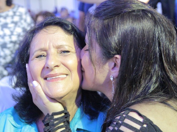 Filha presenteou pais com show do Roberto Carlos (Foto: Carlos Santos/ G1)
