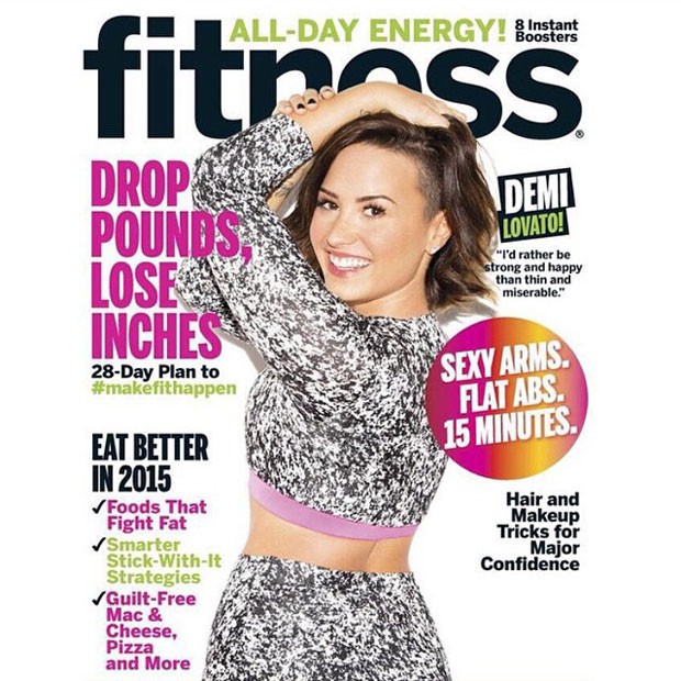 Demi na capa da revista Fitness (Foto: Instagram)