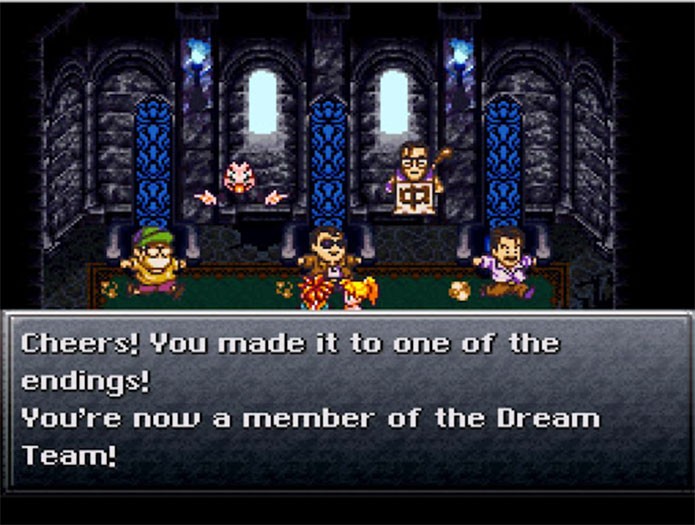 Um dos finais de Chrono Trigger tinha encontro com os produtores (Foto: Reprodução/YouTube)