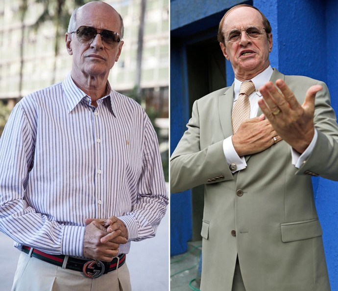 Antes e depois: à esquerda, Caruso em 'A Regra do Jogo'; à direita, em 'Chapa Quente' (Foto: Pedro Curi/Globo/Pedro Carrilho/Gshow)