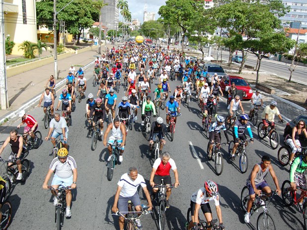 Passeio ciclístico da PM em João Pessoa  (Foto: Divulgação/Secom-PB)