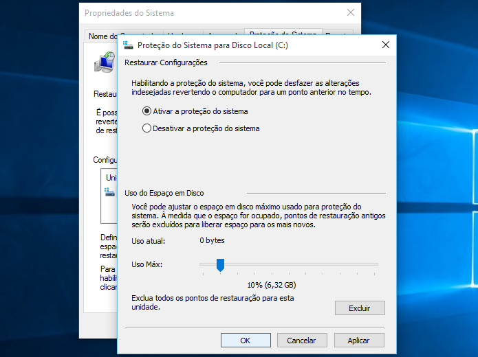 Use a restauração do sistema para voltar a um ponto anterior ao problema (Foto: Reprodução/Helito Bijora)