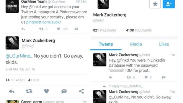 'Engadget' postou uma foto de suposto ataque de hackers a conta de Zuckerberg. (Foto: BBC)