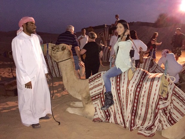 Bella Falconi em lua de mel em Dubai (Foto: Arquivo Pessoal)