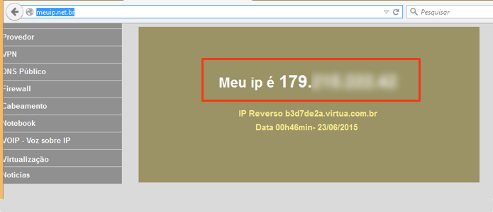 Obtenha seu IP externo (Foto: Reprodução/Paulo Alves)
