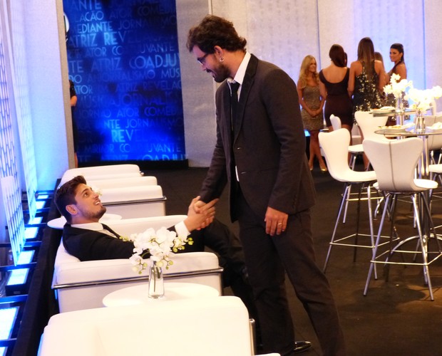 Juliano Cazarré e Daniel Rocha (Foto: Domingão do Faustão / TV Globo)