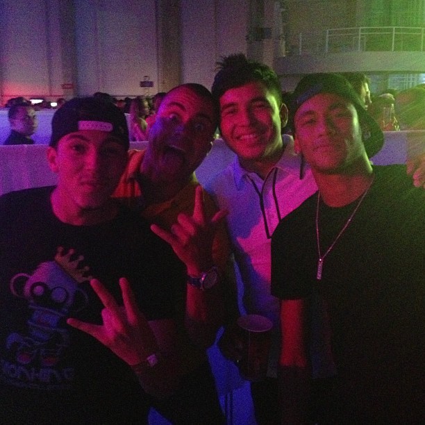 Neymar ao lado dos amigos Gil Araújo, Guilherme Pitta e Biel Maciel em festa no Rio (Foto: Reprodução_Instagram)