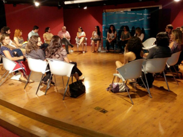 Participantes durante discussão no auditório da Livraria Cultura (Foto: Douglas Rodrigues/Arquivo pessoal)