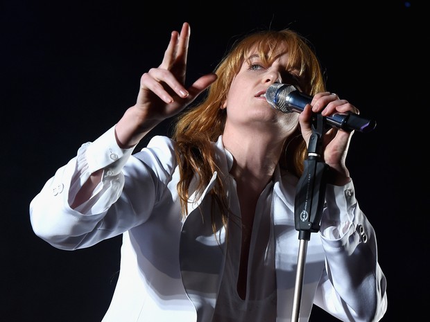  Florence Welch, do Florence and the Machine, se apresenta no Coachella em Indio, na Califórnia, nos Estados Unidos (Foto: Kevin Winter/ Getty Images/ AFP)