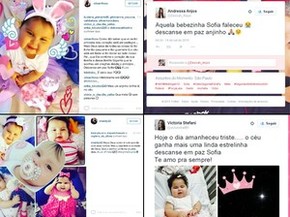 Internautas se comovem com morte de Sofia (Foto: Reprodução/ Facebook)