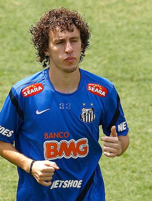 Galhardo no treino do Santos (Foto: Ricardo Saibun / Divulgação Santos FC)