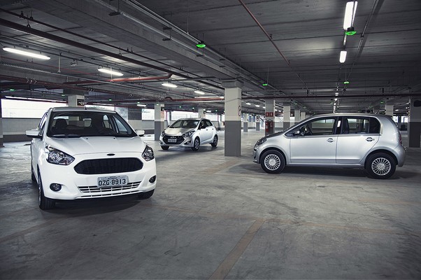 Compartativo: Novo Ford Ka enfrenta Hyundai HB20 e VW up! (Foto: Autoesporte)