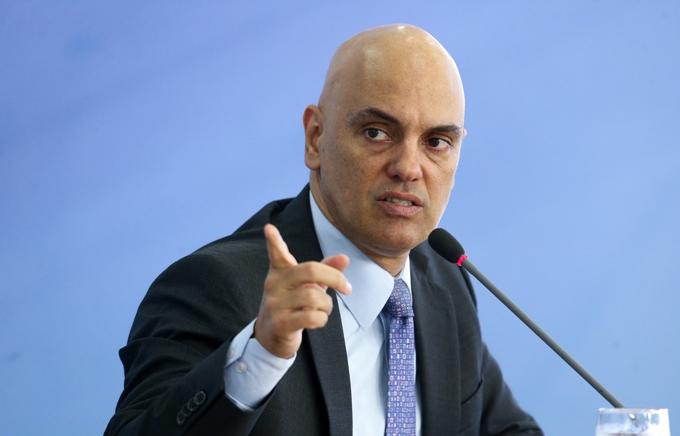 O ministro da Justiça Alexandre de Moraes fala durante evento em Brasília (Foto: André Dusek/Estadão Conteúdo/Arquivo)