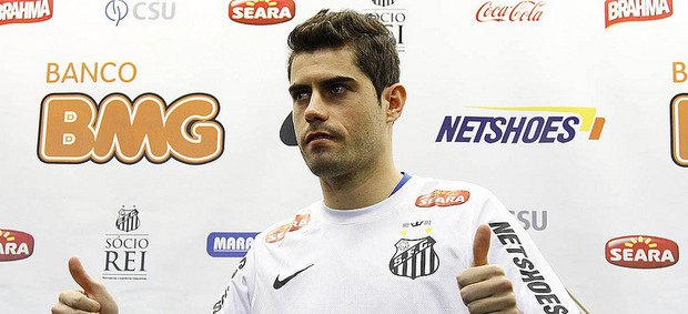 Miralles no Santos (Foto: Ricardo Saibun/Divulgação Santos FC)