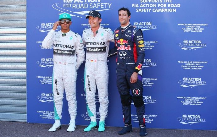 Ricciardo rosberg hamilton monaco circuito formula 1 (Foto: Getty Images)