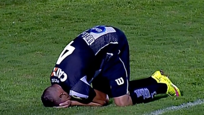 Jeferson Balinha - lateral do ABC - gol contra Boa Esporte (Foto: Reprodução / Premiere FC)