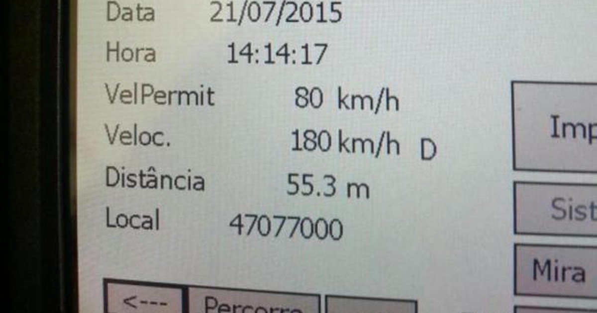 G1 Motorista é flagrado dirigindo a 180km h na BR 470 em Indaial