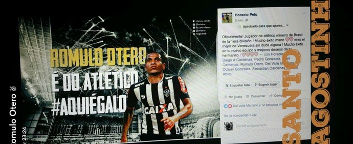 Otero divulgou em sua conta do SnapChat sua contratação (Foto: Reprodução/ SnapChat)