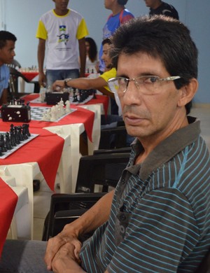 Jânio Silva, enxadrista nos Jogos Intermunicipais de Rondônia (Foto: Rogério Aderbal)