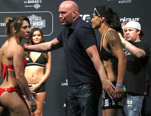 Bethe Correia X Shayna Baszler, Pesagem UFC 177 (Foto: Evelyn Rodrigues)