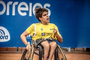 Fábio Bernardes tenista cadeirante Uberlândia tênis em cadeira de rodas (Foto: Raphael Oliveira/Arquivo pessoal)