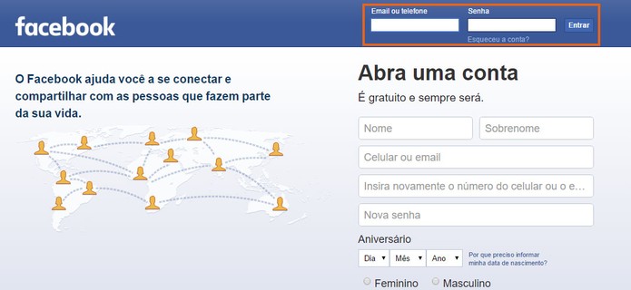 Acesse o Facebook pelo computador usando o Google Chrome (Foto: Reprodução/Barbara Mannara)