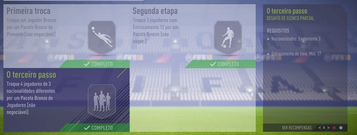 Desafios diários de FUT 18 (Foto: Reprodução / TechTudo) Desafios diários de FUT 18 (Foto: Reprodução / TechTudo)